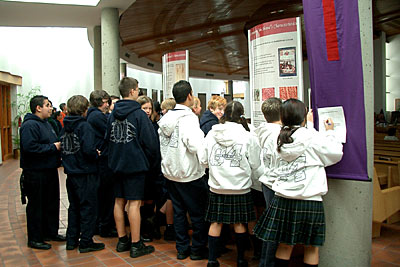 Students Viewing The Exhibit | Good Shepherd Church